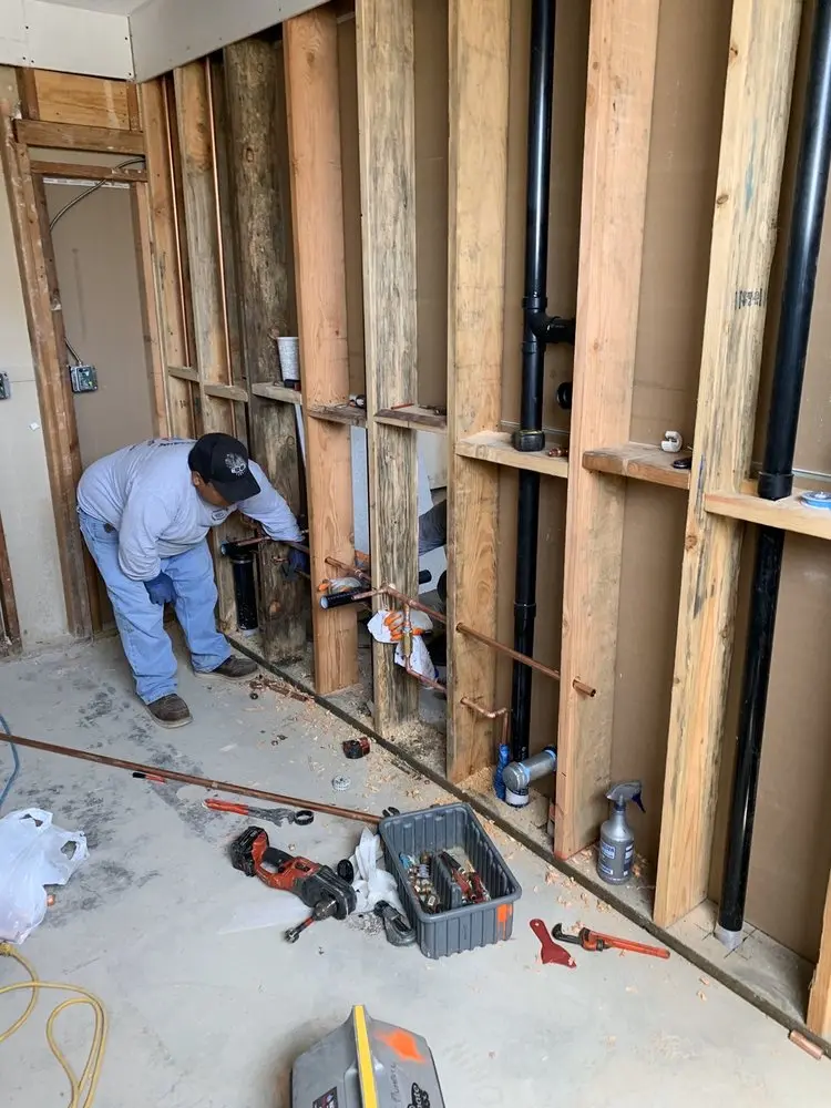 Commercial rough-in plumbing for Water Heater Replacement in Germantown